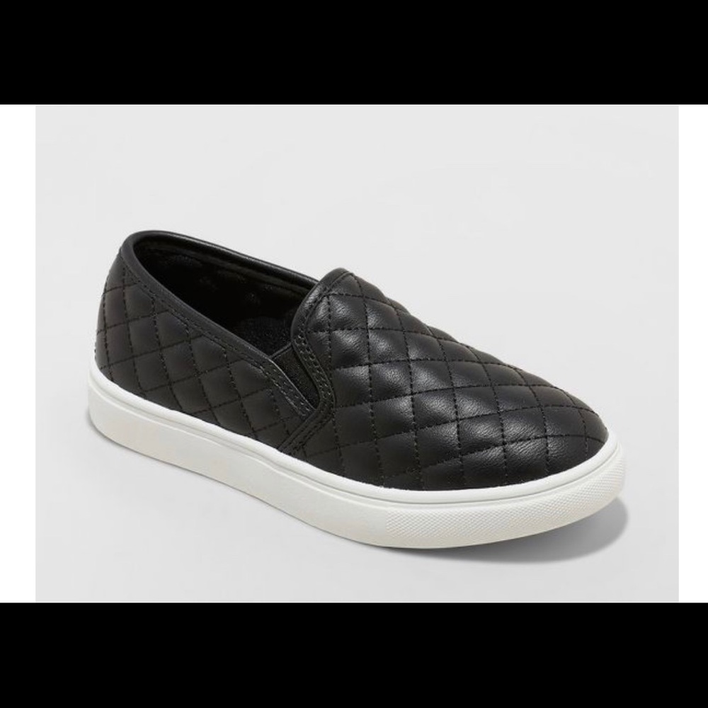 Girls Slip On Black Shoes